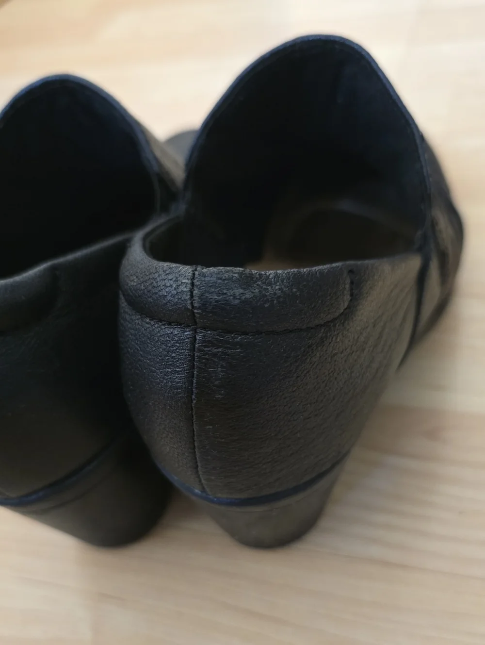 Clarks Women's Emily2 Cove Black Leather Block Heels Size 8.5